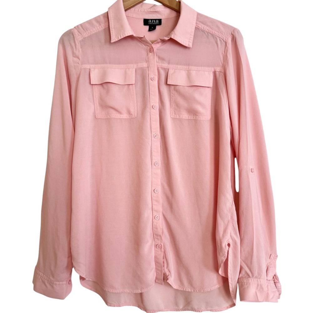 a.n.a Light Pink Button Down Blouse. Excellent Condition and Lightweight.